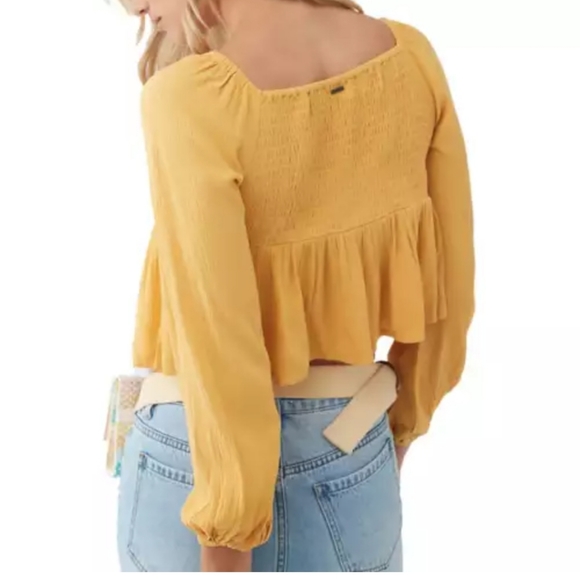 O'Neill Rosie Top in gold Yellow - Picture 4 of 8